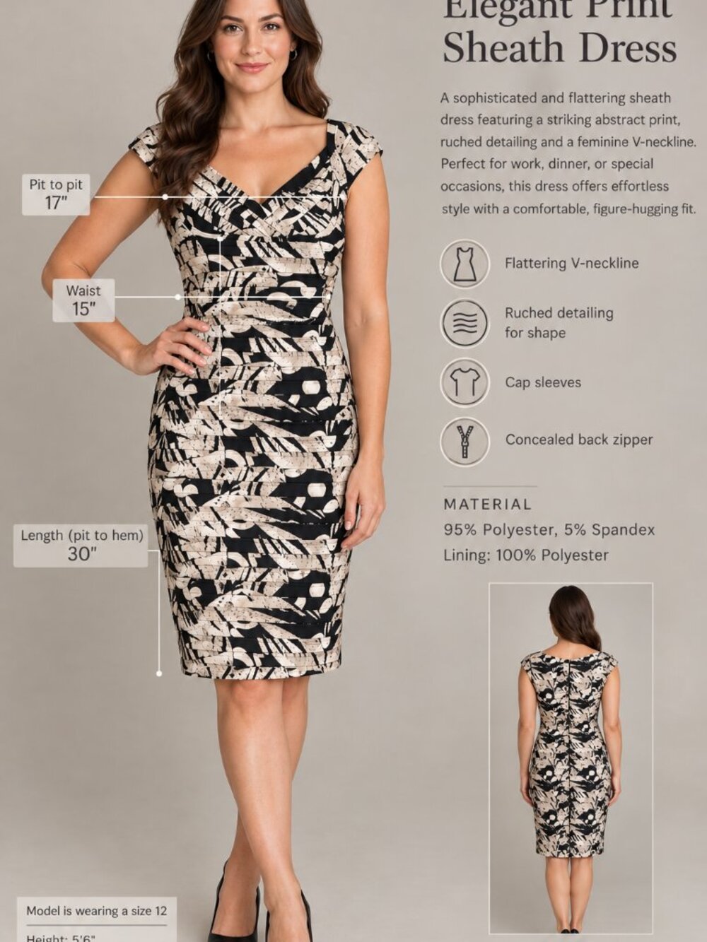 Adrianna Pappell Size 12 Sheath Dress